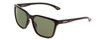 Profile View of Smith Shoutout Unisex Retro Sunglasses Black/ChromaPop Polarized Gray Green 57mm