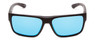 Front View of Smith Soundtrack Unisex Sunglasses in Black/ChromaPop Polarized Blue Mirror 61mm