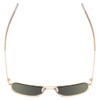 Top View of Ernest Hemingway H202 55mm Metal Aviator Polarized Sunglasses in Gold&Green/Blue