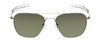 Front View of Ernest Hemingway H202 55 mm Metal Pilot Polarized Sunglasses Silver&Green/Blue
