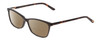 Profile View of Ernest Hemingway H4696 Designer Polarized Reading Sunglasses with Custom Cut Powered Amber Brown Lenses in Shiny Black/Tortoise Havana Brown Yellow Ladies Cateye Full Rim Acetate 54 mm