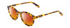 Profile View of Ernest Hemingway H4733 Designer Polarized Sunglasses with Custom Cut Red Mirror Lenses in Gloss Tortoise Havana Yellow Gold Brown Ladies Cateye Full Rim Acetate 49 mm
