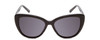 Front View of Ernest Hemingway H4735 Ladies Cateye Designer Sunglasses in Black&Blue/Grey 54mm