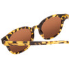 Close Up View of Ernest Hemingway H4739 Unisex Cateye Sunglasses Yellow Brown Gold Tortoise 53 mm