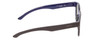 Side View of Smith Optics Snare Round Sunglasses in Grey Blue/Polarized Green Chromapop 51 mm