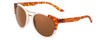 Profile View of Smith Optics Bridgetown Sunglasses White Tortoise/Polarized Brown Chromapop 54mm