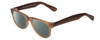Profile View of Gotham Style 253 Designer Polarized Reading Sunglasses with Custom Cut Powered Smoke Grey Lenses in Matte Tan Brown Unisex Classic Full Rim Acetate 52 mm