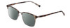 Profile View of Ernest Hemingway H4904 Designer Polarized Sunglasses with Custom Cut Smoke Grey Lenses in Matte Grey Tortoise Havana/Gun Metal Unisex Cateye Full Rim Acetate 55 mm