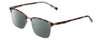 Profile View of Ernest Hemingway H4904 Designer Polarized Reading Sunglasses with Custom Cut Powered Smoke Grey Lenses in Matte Grey Tortoise Havana/Gun Metal Unisex Cateye Full Rim Acetate 55 mm