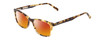 Profile View of Ernest Hemingway H4815 Designer Polarized Sunglasses with Custom Cut Red Mirror Lenses in Olive Green Brown Tortoise Havana Ladies Cateye Full Rim Acetate 52 mm
