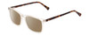 Profile View of Ernest Hemingway H4833 Designer Polarized Sunglasses with Custom Cut Amber Brown Lenses in Clear Crystal/Brown Yellow Tortoise Havana Unisex Cateye Full Rim Acetate 52 mm