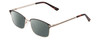 Profile View of Ernest Hemingway H4837 Designer Polarized Reading Sunglasses with Custom Cut Powered Smoke Grey Lenses in Metallic Black Silver/Auburn Tortoise Unisex Cateye Full Rim Stainless Steel 53 mm