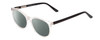 Profile View of Ernest Hemingway H4839 Designer Polarized Sunglasses with Custom Cut Smoke Grey Lenses in Clear Crystal/Gloss Black Unisex Cateye Full Rim Acetate 52 mm