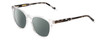 Profile View of Ernest Hemingway H4840 Designer Polarized Reading Sunglasses with Custom Cut Powered Smoke Grey Lenses in Clear Crystal/Black Amber Brown Glitter Tortoise Unisex Cateye Full Rim Acetate 50 mm