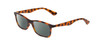 Profile View of Ernest Hemingway H4857 Designer Polarized Sunglasses with Custom Cut Smoke Grey Lenses in Shiny Tiger Brown Yellow Orange Tortoise Havana Unisex Cateye Full Rim Acetate 56 mm