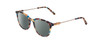 Profile View of Ernest Hemingway H4859 Designer Polarized Sunglasses with Custom Cut Smoke Grey Lenses in Blue Rose Plum Yellow Tortoise Havana Silver Ladies Cateye Full Rim Acetate 50 mm