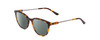 Profile View of Ernest Hemingway H4859 Designer Polarized Sunglasses with Custom Cut Smoke Grey Lenses in Brown Amber Gold Tortoise Havana Silver Ladies Cateye Full Rim Acetate 50 mm