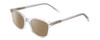 Profile View of Ernest Hemingway H4867 Designer Polarized Reading Sunglasses with Custom Cut Powered Amber Brown Lenses in Clear Crystal/Silver Glitter Accent Unisex Cateye Full Rim Acetate 50 mm