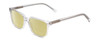 Profile View of Ernest Hemingway H4868 Designer Polarized Reading Sunglasses with Custom Cut Powered Sun Flower Yellow Lenses in Clear Crystal/Silver Glitter Accent Unisex Cateye Full Rim Acetate 52 mm