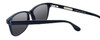 Close View of Ernest Hemingway H4617 Designer Polarized Sunglasses with Custom Cut Smoke Grey Lenses in Matte Black Unisex Cateye Full Rim Acetate 56 mm