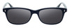 Front View of Ernest Hemingway H4617 Designer Polarized Reading Sunglasses with Custom Cut Powered Smoke Grey Lenses in Matte Black Unisex Cateye Full Rim Acetate 56 mm