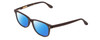 Profile View of Ernest Hemingway H4617 Designer Polarized Sunglasses with Custom Cut Blue Mirror Lenses in Matte Burgundy Red Unisex Cateye Full Rim Acetate 56 mm