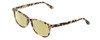 Profile View of Ernest Hemingway H4617 Designer Polarized Reading Sunglasses with Custom Cut Powered Sun Flower Yellow Lenses in Matte Olive Green Unisex Cateye Full Rim Acetate 56 mm