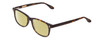 Profile View of Ernest Hemingway H4617 Designer Polarized Reading Sunglasses with Custom Cut Powered Sun Flower Yellow Lenses in Matte Tortoise Havana Brown Gold Unisex Cateye Full Rim Acetate 56 mm