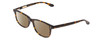 Profile View of Ernest Hemingway H4617 Designer Polarized Sunglasses with Custom Cut Amber Brown Lenses in Tortoise Havana Brown Gold Unisex Cateye Full Rim Acetate 56 mm