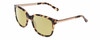 Profile View of Kate Spade GAYLA Designer Polarized Reading Sunglasses with Custom Cut Powered Sun Flower Yellow Lenses in Camel Tortoise Havana Brown Ladies Cateye Full Rim Acetate 52 mm