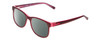 Profile View of Harley Davidson HD0546 Designer Polarized Sunglasses with Custom Cut Smoke Grey Lenses in Burgundy Red Rose Pink Ladies Classic Full Rim Acetate 53 mm