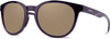 Profile View of Smith Optics Eastbank Designer Polarized Sunglasses with Custom Cut Amber Brown Lenses in Crystal Midnight Purple Ladies Round Full Rim Acetate 52 mm