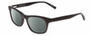 Profile View of Jones New York J229 Designer Polarized Reading Sunglasses with Custom Cut Powered Smoke Grey Lenses in Black Ladies Oval Full Rim Acetate 48 mm
