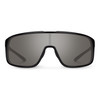 Front View of Suncloud Double Up Pit Viper Style Full Rim Sport Shield Sunglasses in Black with Polar Gray
