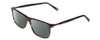 Profile View of Chopard VCH240 Designer Polarized Reading Sunglasses with Custom Cut Powered Smoke Grey Lenses in Brown Auburn Tortoise Havana/Grey Mens Rectangular Full Rim Metal 55 mm