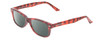 Profile View of Prive Revaux Class Act Designer Polarized Sunglasses with Custom Cut Smoke Grey Lenses in Sangria Wine Red Tortoise Havana Ladies Oval Full Rim Acetate 48 mm