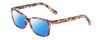 Profile View of Prive Revaux Julie Designer Polarized Sunglasses with Custom Cut Blue Mirror Lenses in Blush/Amethyst Pink Purple Marble Ladies Cateye Full Rim Acetate 50 mm
