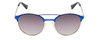 Front View of Prive Revaux Laguna Unisex Pilot Sunglasses in Royal Blue/Polarized Grey 52 mm