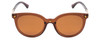 Front View of Prive Revaux Casablanca Cateye Sunglasses Brown Crystal Gold/Polarize Amber 51mm