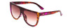 Profile View of Prive Revaux Coco Women Retro Sunglasses Purple Pink Tortoise/Polarized Red 54mm