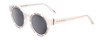 Profile View of Prive Revaux Industry Disrupter Round Sunglasses Matte White/Polarized Grey 41mm