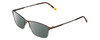 Profile View of Esquire EQ1522 Designer Polarized Sunglasses with Custom Cut Smoke Grey Lenses in Brown Unisex Cat Eye Full Rim Stainless Steel 55 mm