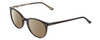 Profile View of Ernest Hemingway H4699 Designer Polarized Sunglasses with Custom Cut Amber Brown Lenses in Black Olive Green Unisex Square Full Rim Acetate 51 mm