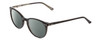 Profile View of Ernest Hemingway H4699 Designer Polarized Reading Sunglasses with Custom Cut Powered Smoke Grey Lenses in Black Olive Green Unisex Square Full Rim Acetate 51 mm
