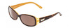 Profile View of Kate Spade PAXTON Women Sunglasses Saffron Tortoise Crystal/Polarized Brown 53mm