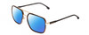 Profile View of Carrera 256/S Designer Polarized Sunglasses with Custom Cut Blue Mirror Lenses in Gold Havana Tortoise Unisex Pilot Full Rim Metal 58 mm