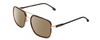 Profile View of Carrera 256/S Designer Polarized Sunglasses with Custom Cut Amber Brown Lenses in Gold Havana Tortoise Unisex Pilot Full Rim Metal 58 mm