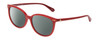 Profile View of Kate Spade ALINA Designer Polarized Reading Sunglasses with Custom Cut Powered Smoke Grey Lenses in Cherry Red Ladies Oval Full Rim Acetate 55 mm