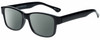 Profile View of 2000 and Beyond 3079 Designer Polarized Sunglasses with Custom Cut Smoke Grey Lenses in Gloss Black Unisex Square Full Rim Acetate 60 mm