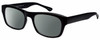 Profile View of Big & Wide 4 Designer Polarized Sunglasses with Custom Cut Smoke Grey Lenses in Black Mens Square Full Rim Acetate 60 mm